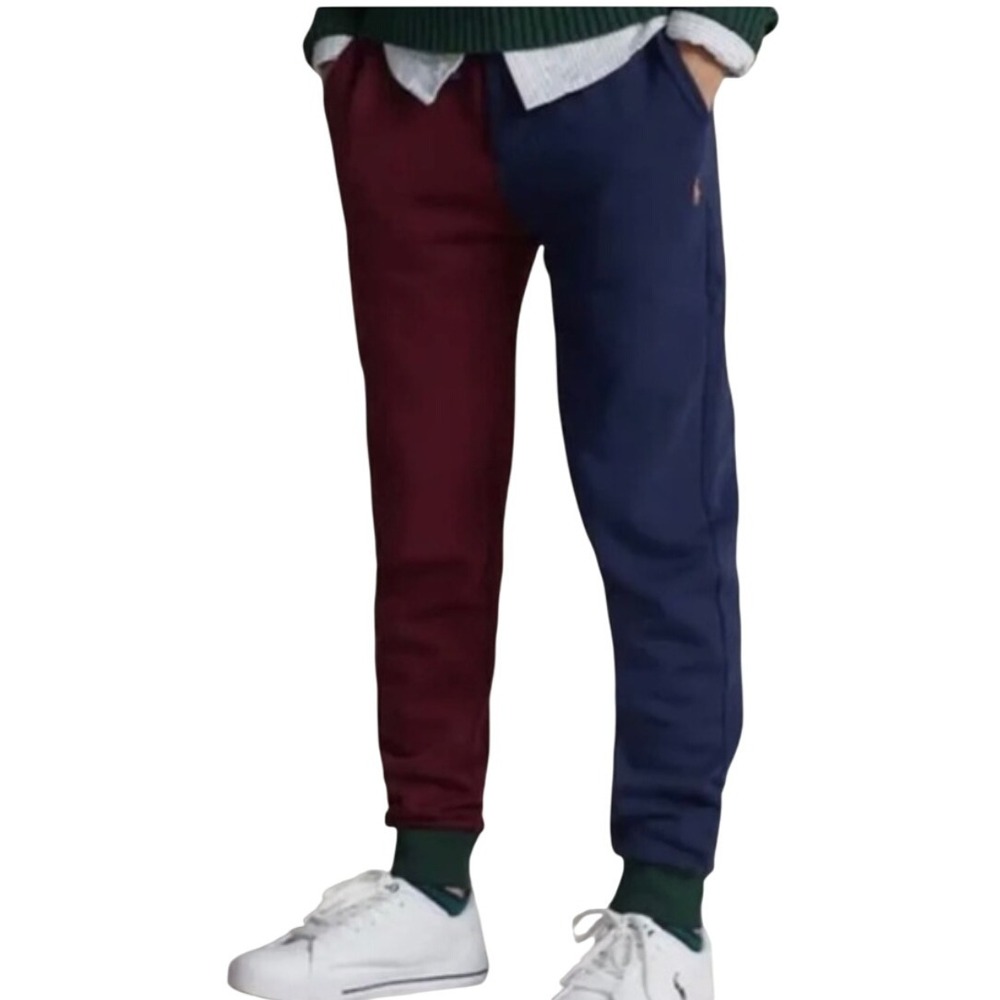 Polo‎ Ralph Lauren Colorblock Sweatpants Joggers Burgundy Navy Green Men 2XLT NW